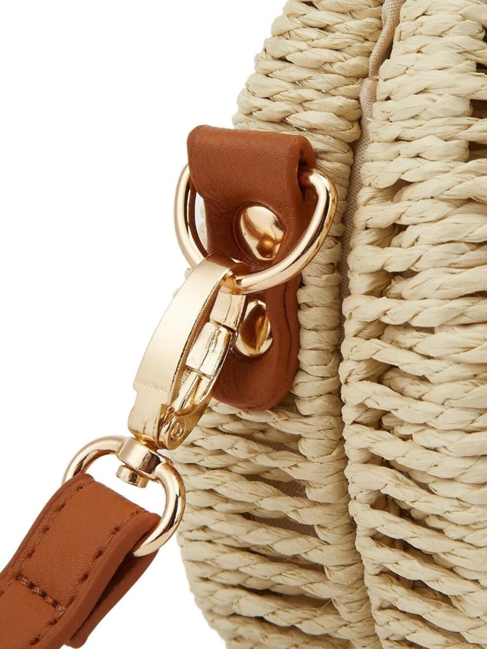 Casual Straw Beach Bags For Women Dumpling Bag Rattan Purses Summer Straw Crossb - Picture 5 of 7